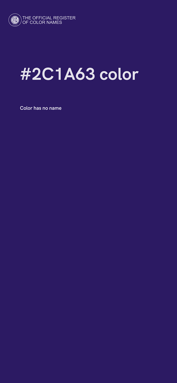 #2C1A63 color image