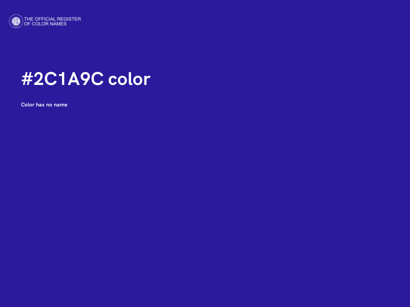 #2C1A9C color image