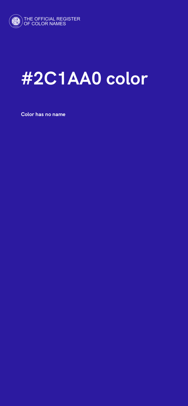 #2C1AA0 color image