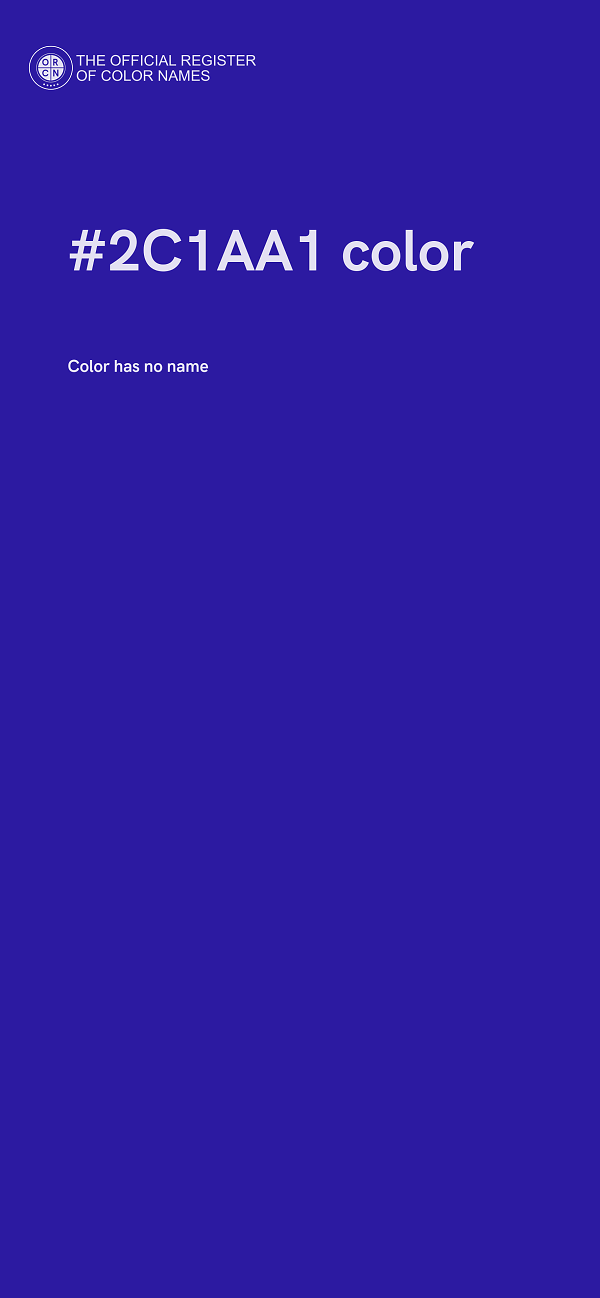#2C1AA1 color image