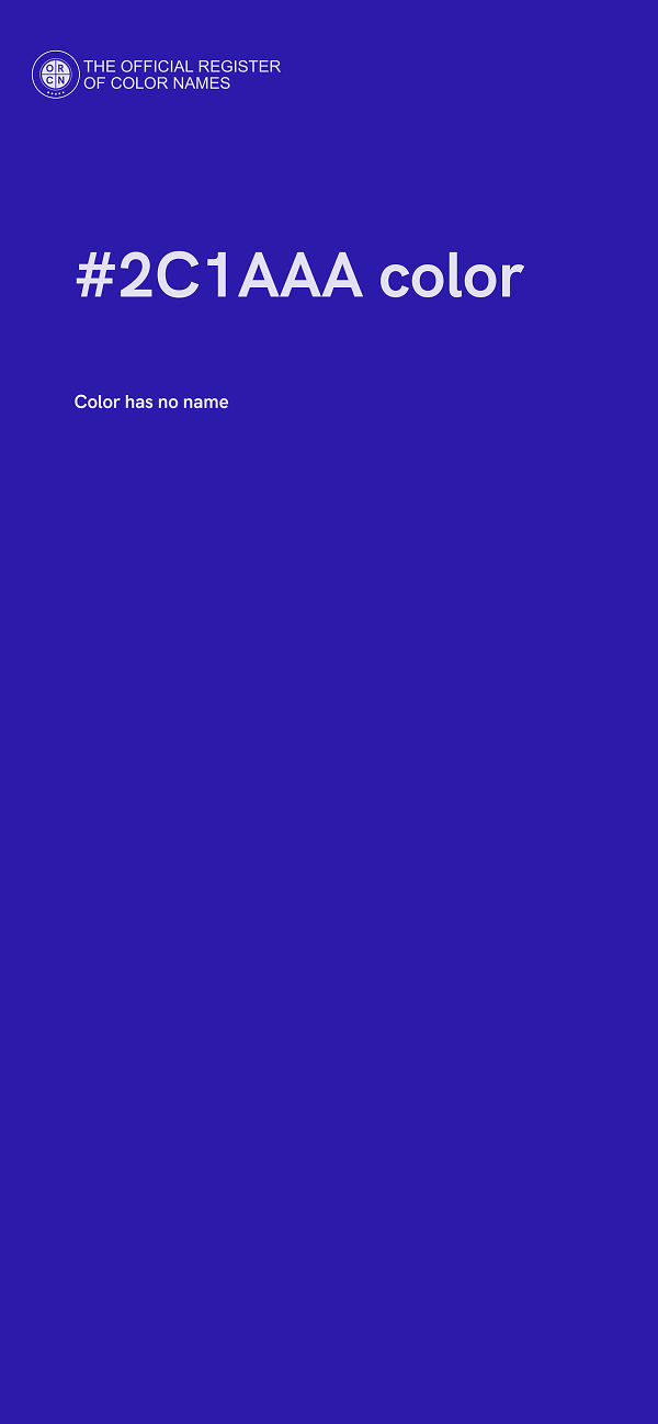 #2C1AAA color image