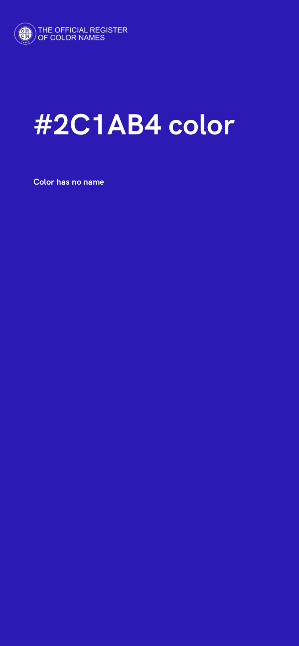 #2C1AB4 color image