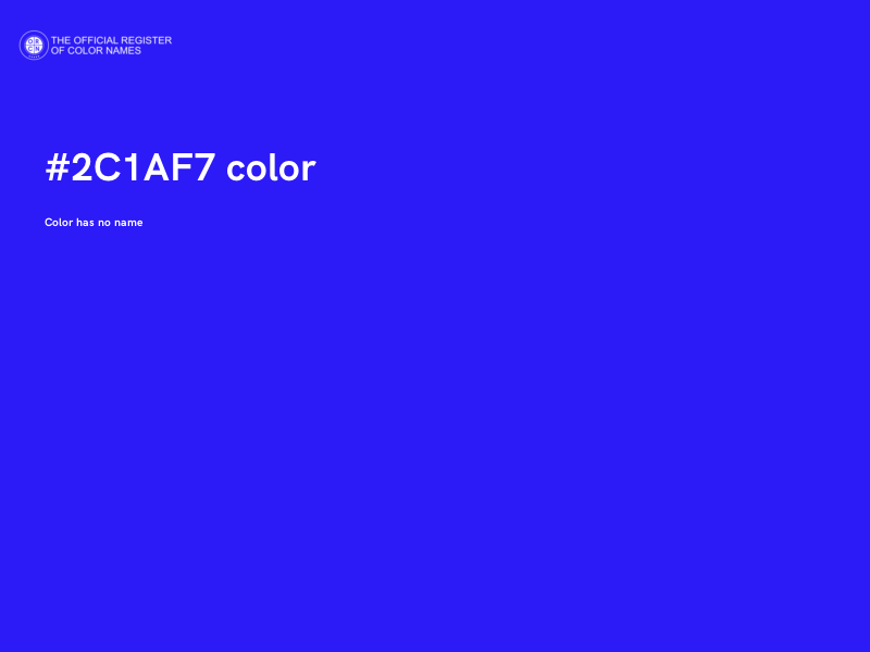 #2C1AF7 color image