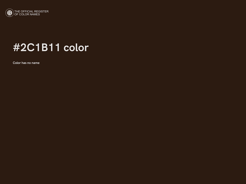 #2C1B11 color image