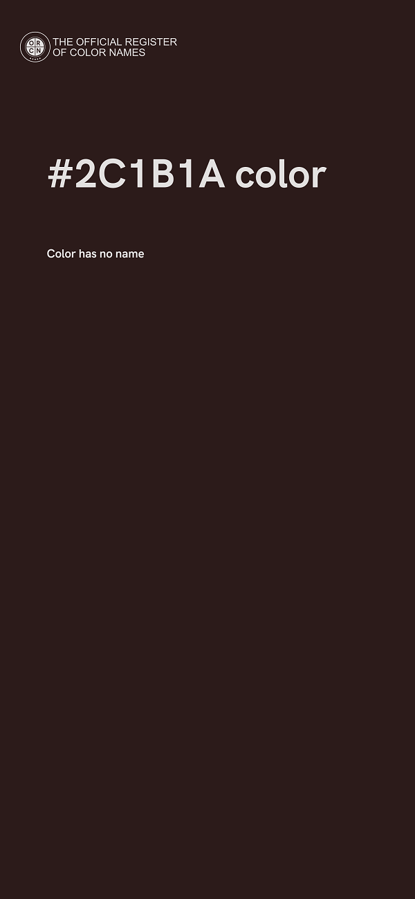 #2C1B1A color image