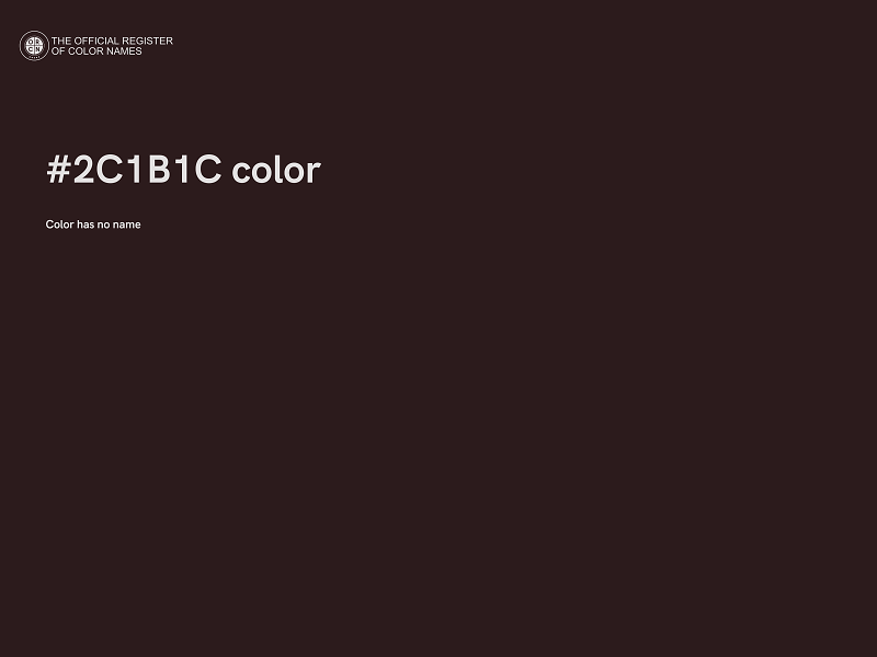 #2C1B1C color image