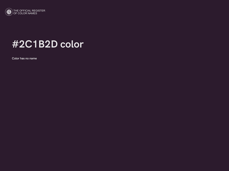 #2C1B2D color image