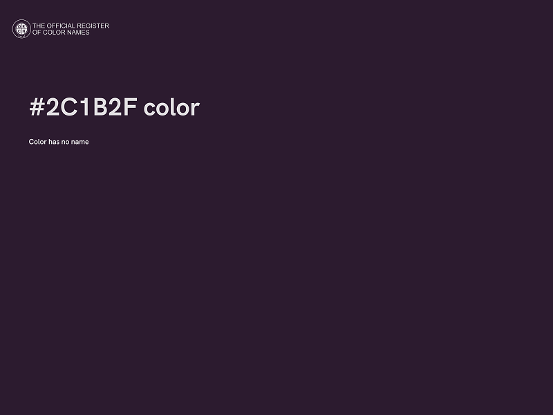 #2C1B2F color image