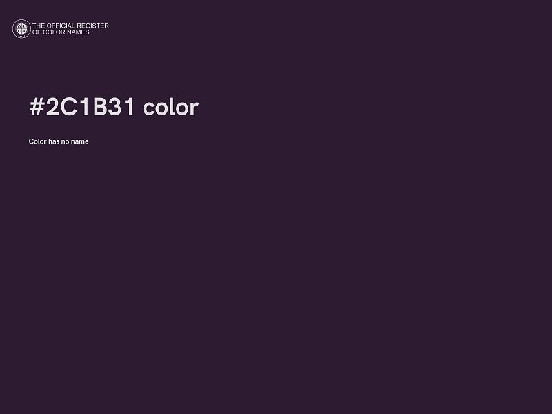 #2C1B31 color image