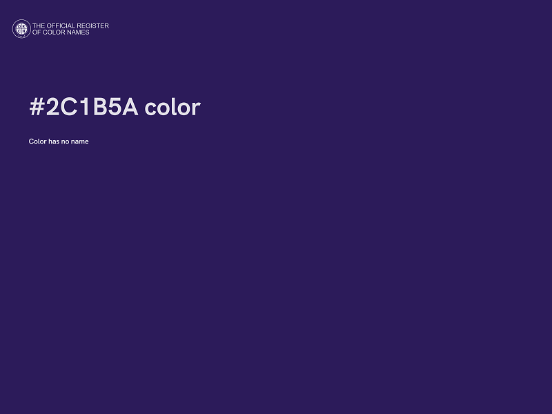 #2C1B5A color image