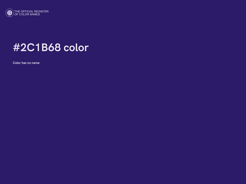 #2C1B68 color image