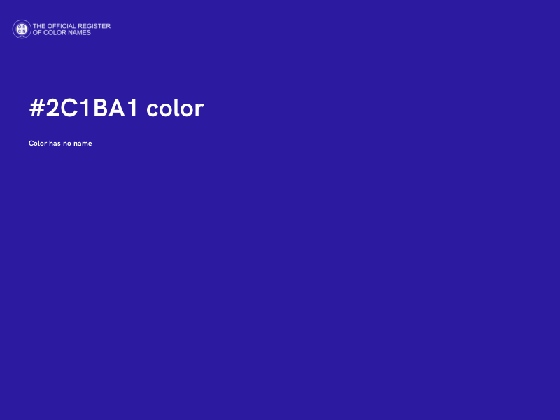 #2C1BA1 color image
