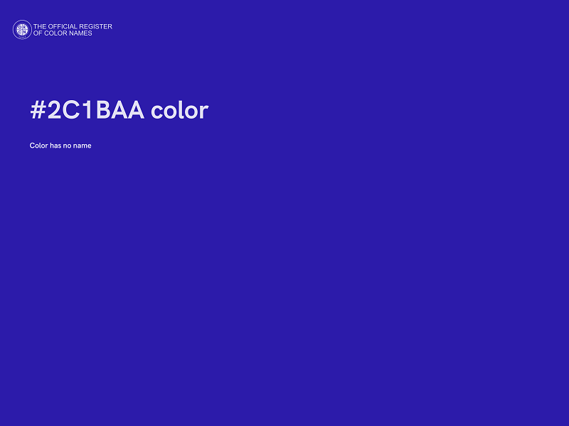 #2C1BAA color image