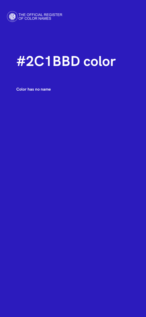 #2C1BBD color image