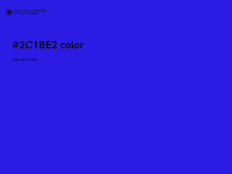 #2C1BE2 color image