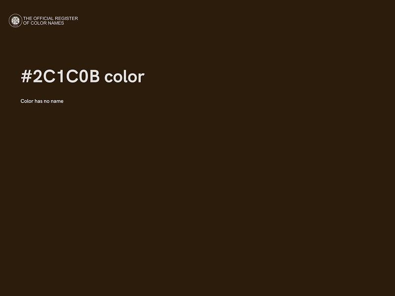 #2C1C0B color image