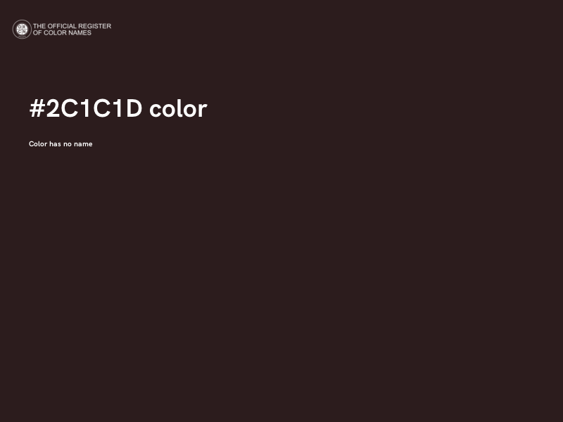 #2C1C1D color image