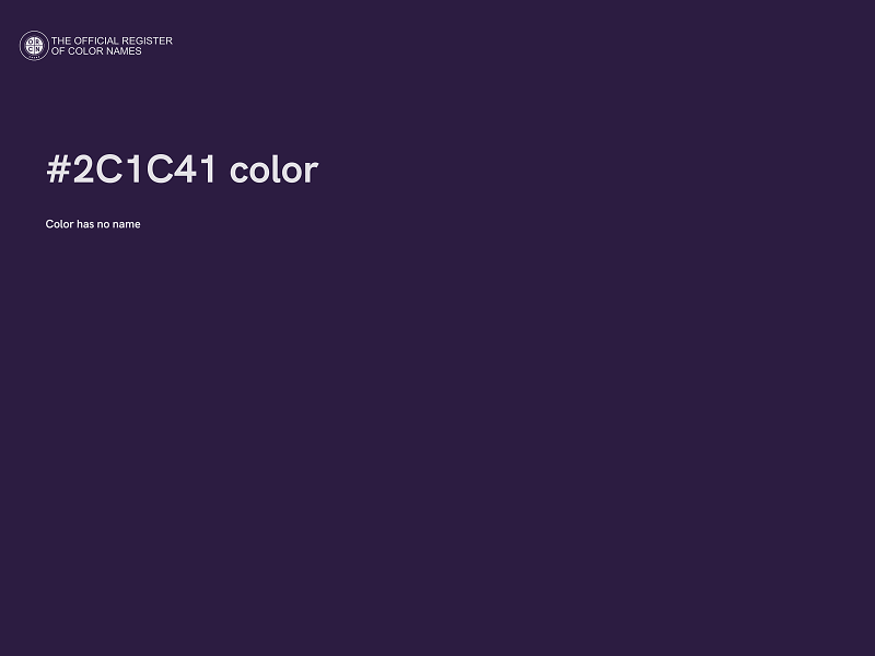 #2C1C41 color image