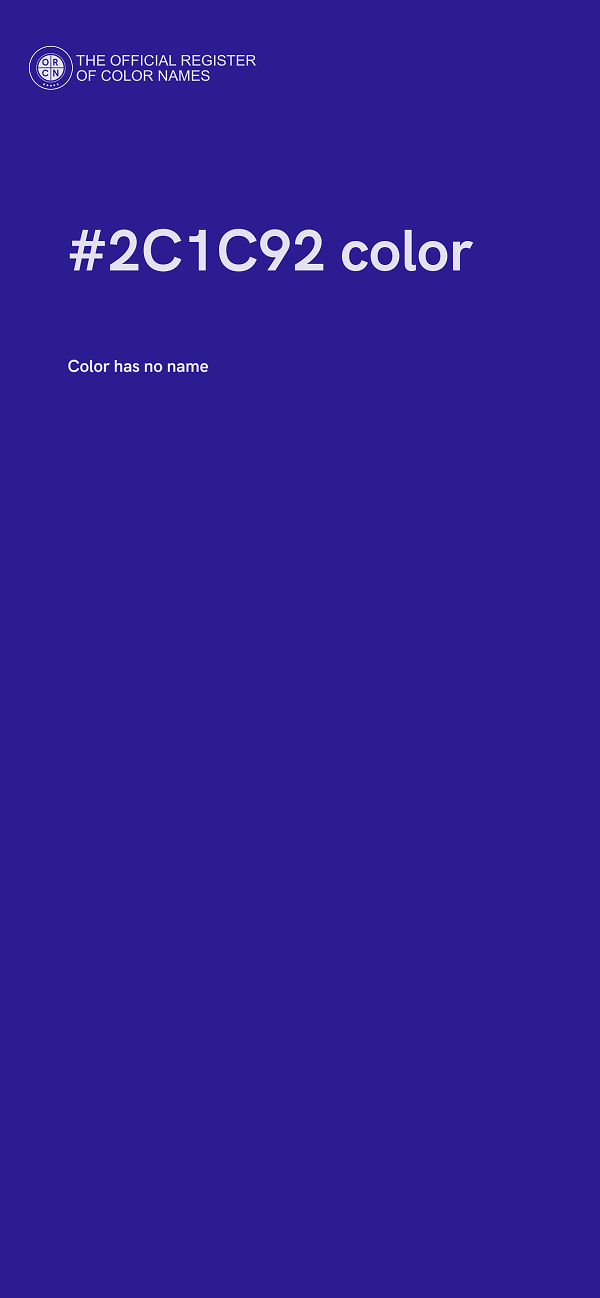 #2C1C92 color image