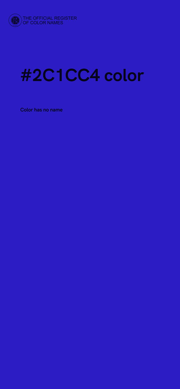 #2C1CC4 color image