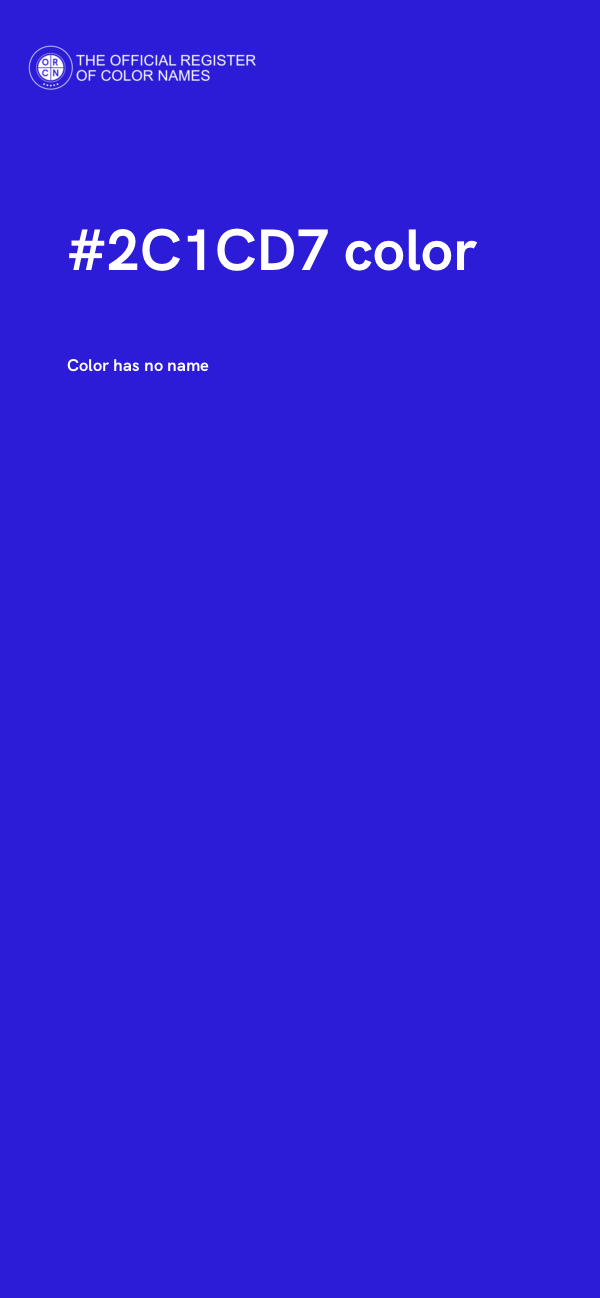 #2C1CD7 color image