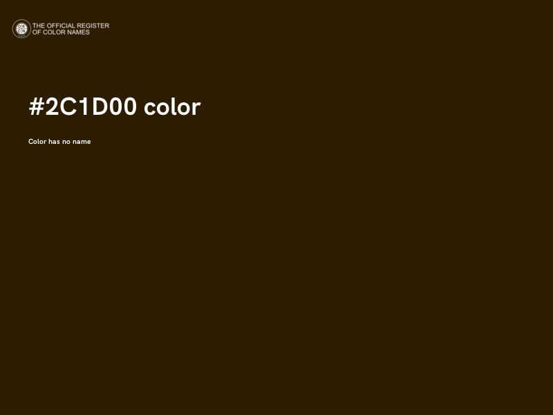 #2C1D00 color image