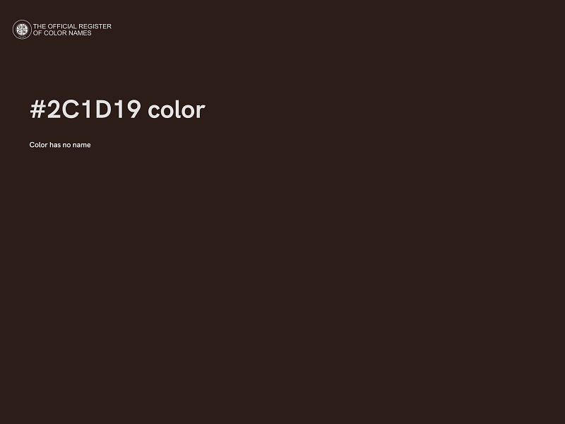 #2C1D19 color image