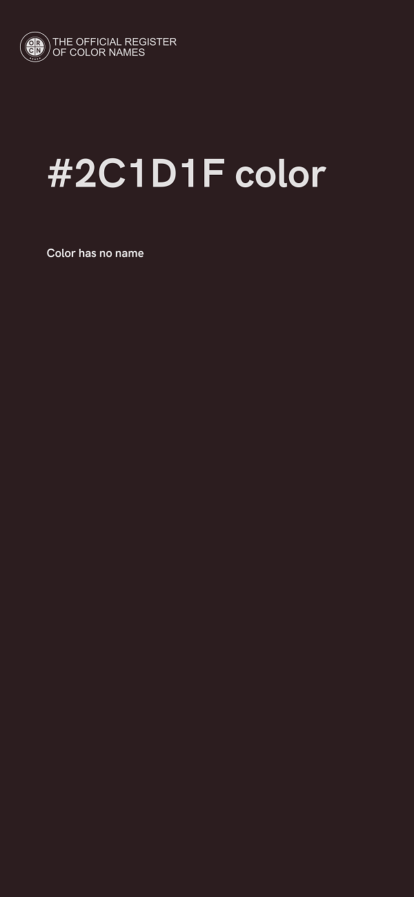 #2C1D1F color image