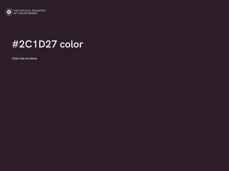 #2C1D27 color image