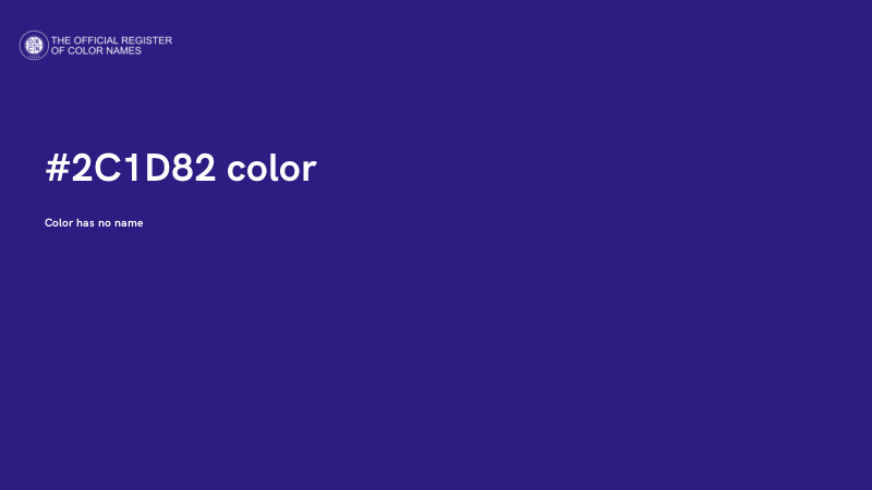 #2C1D82 color image