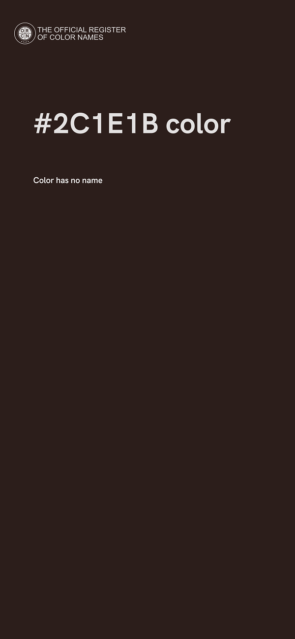 #2C1E1B color image
