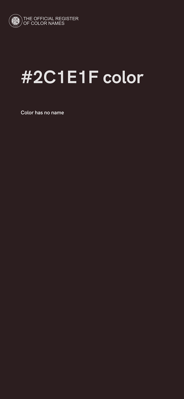 #2C1E1F color image