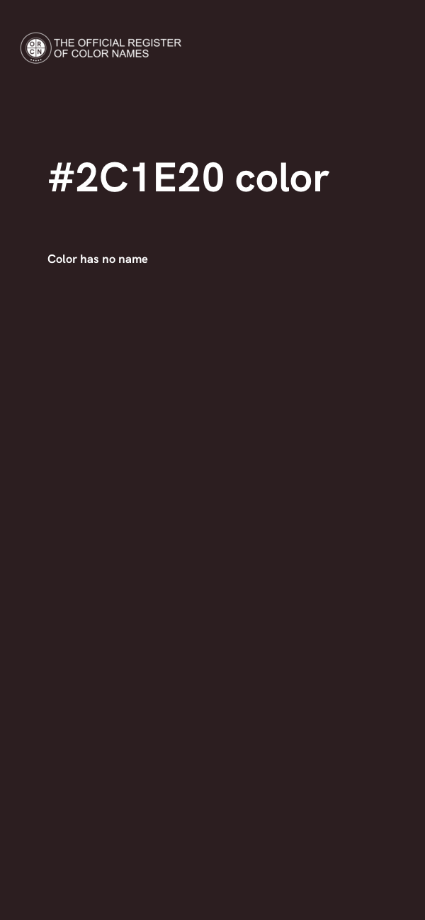 #2C1E20 color image