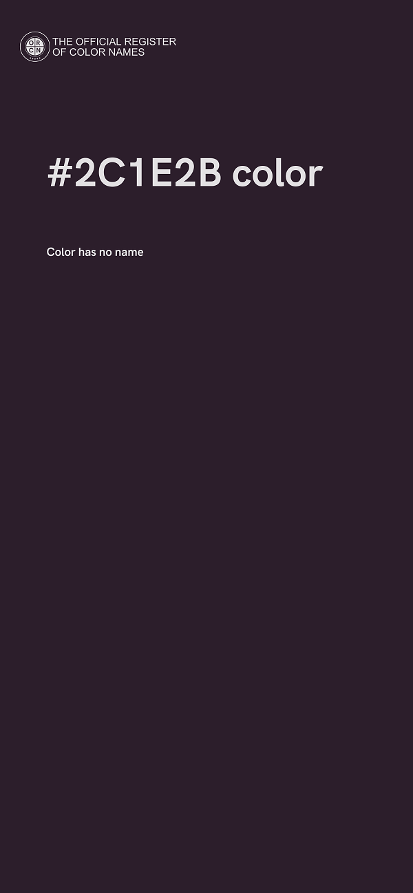 #2C1E2B color image