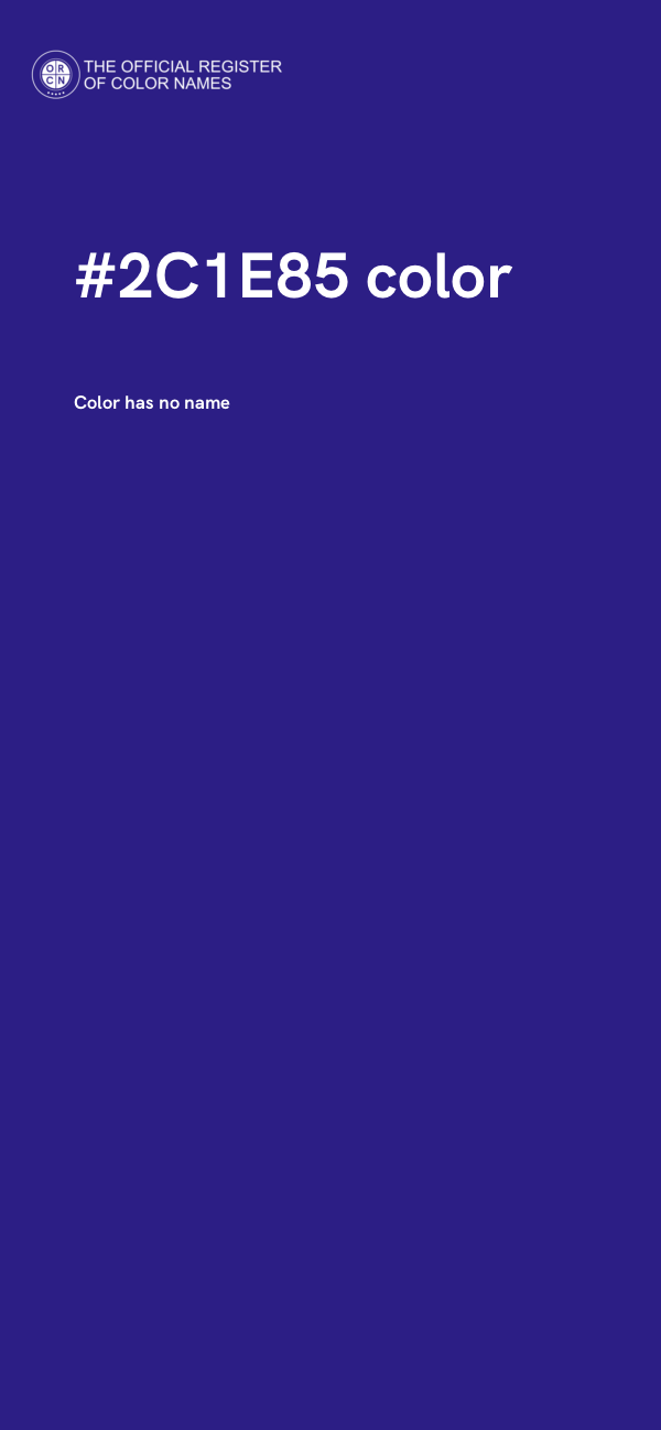 #2C1E85 color image