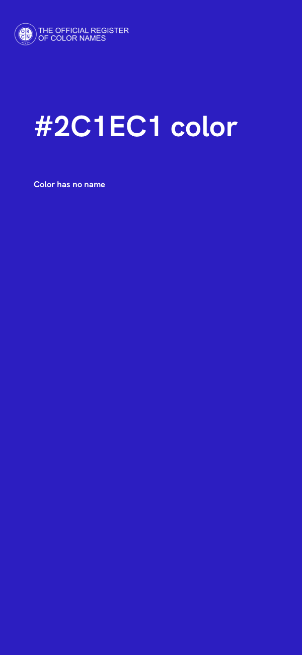 #2C1EC1 color image