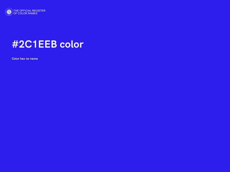 #2C1EEB color image