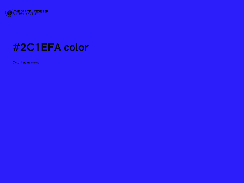 #2C1EFA color image