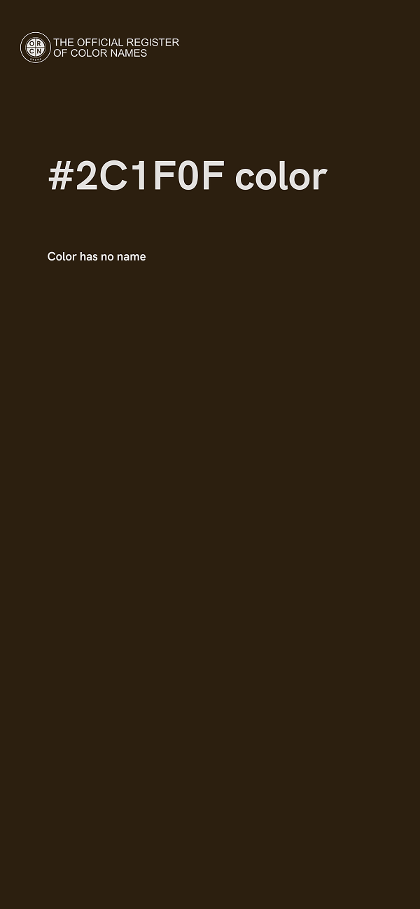 #2C1F0F color image