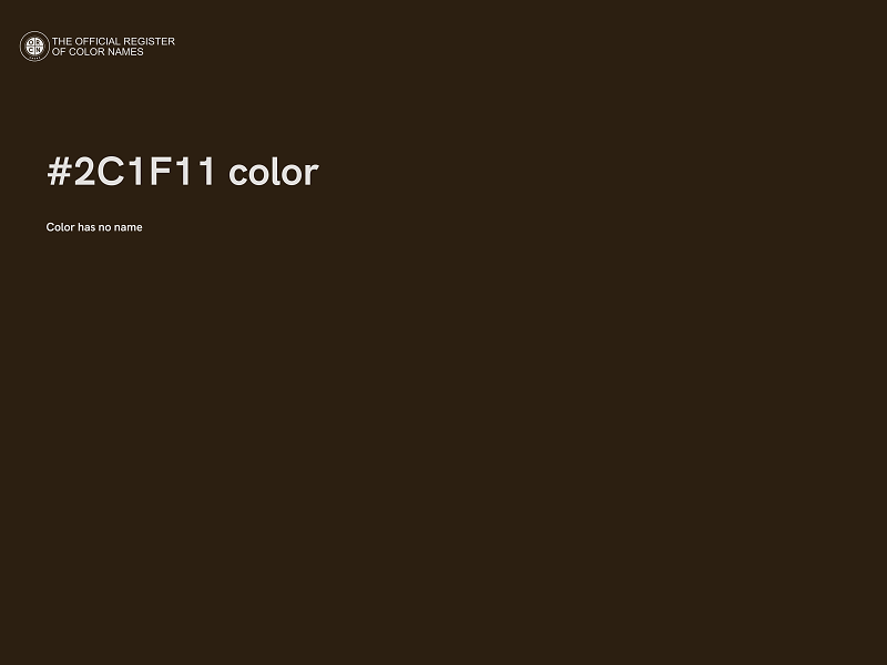 #2C1F11 color image