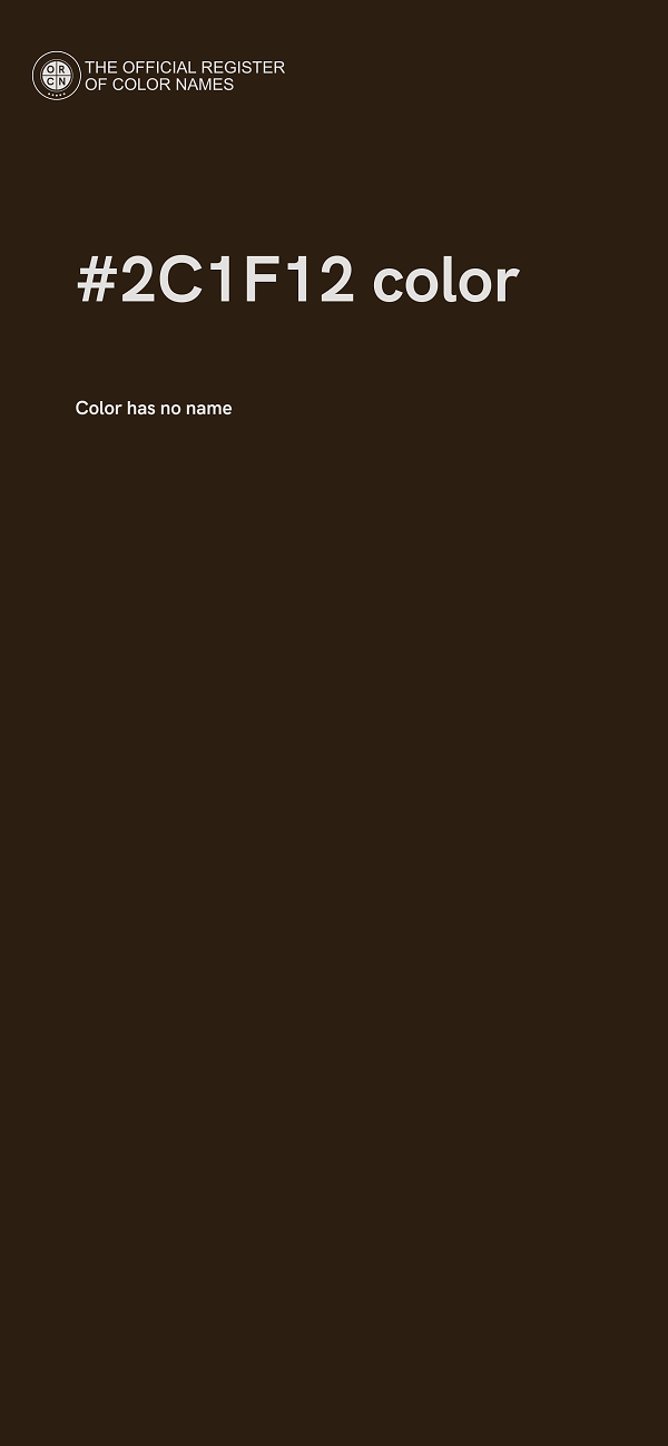 #2C1F12 color image