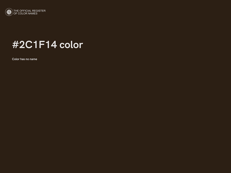 #2C1F14 color image