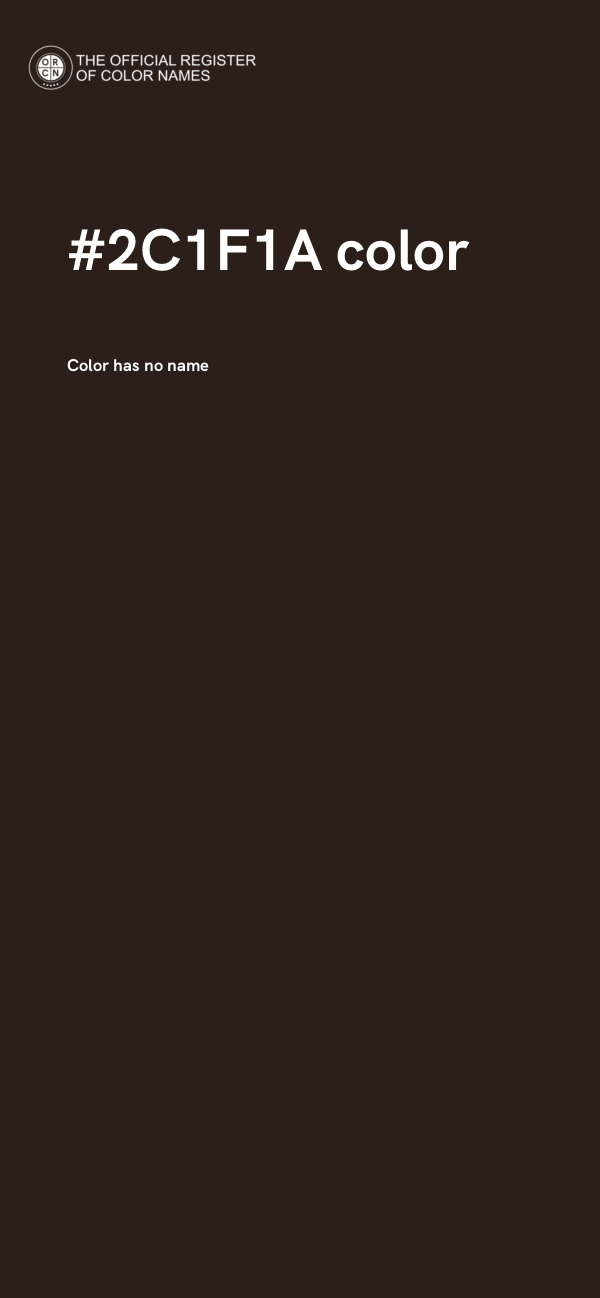#2C1F1A color image