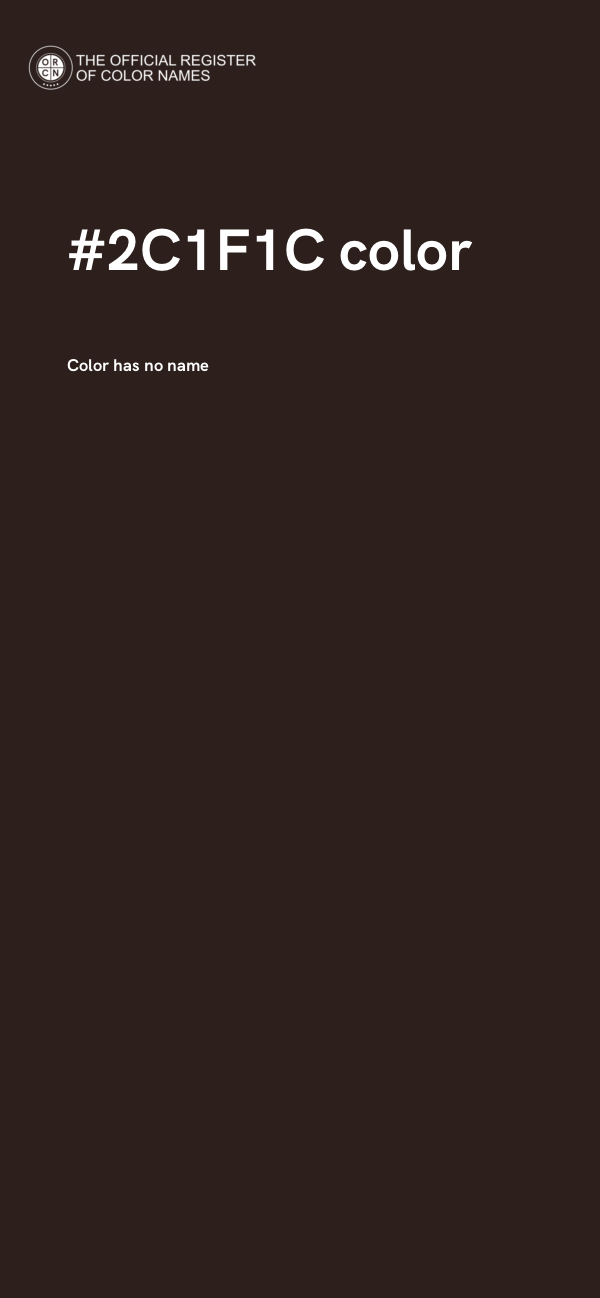 #2C1F1C color image