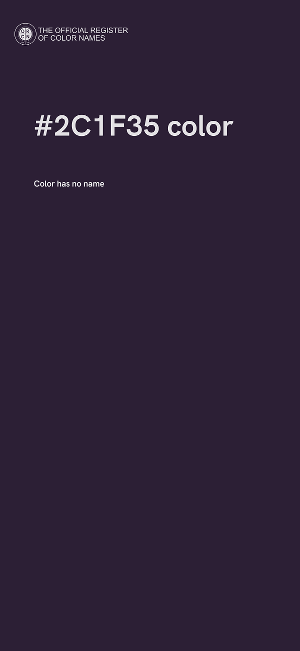 #2C1F35 color image