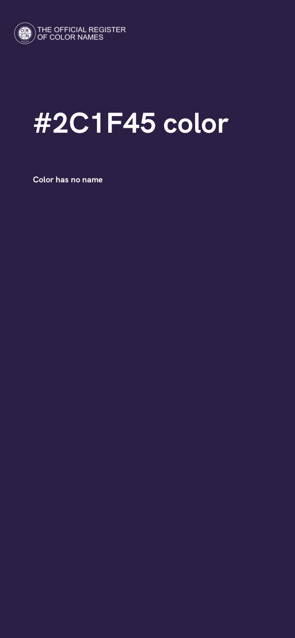#2C1F45 color image
