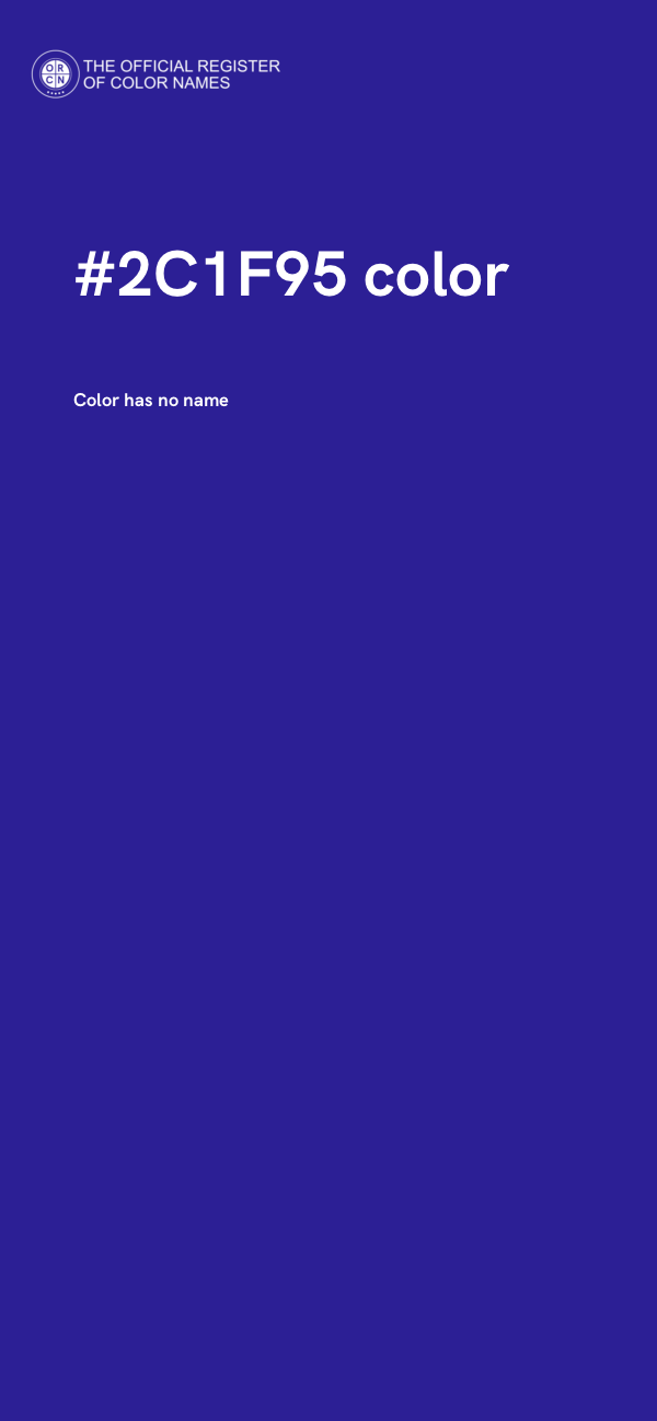 #2C1F95 color image