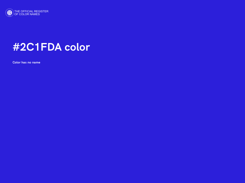 #2C1FDA color image