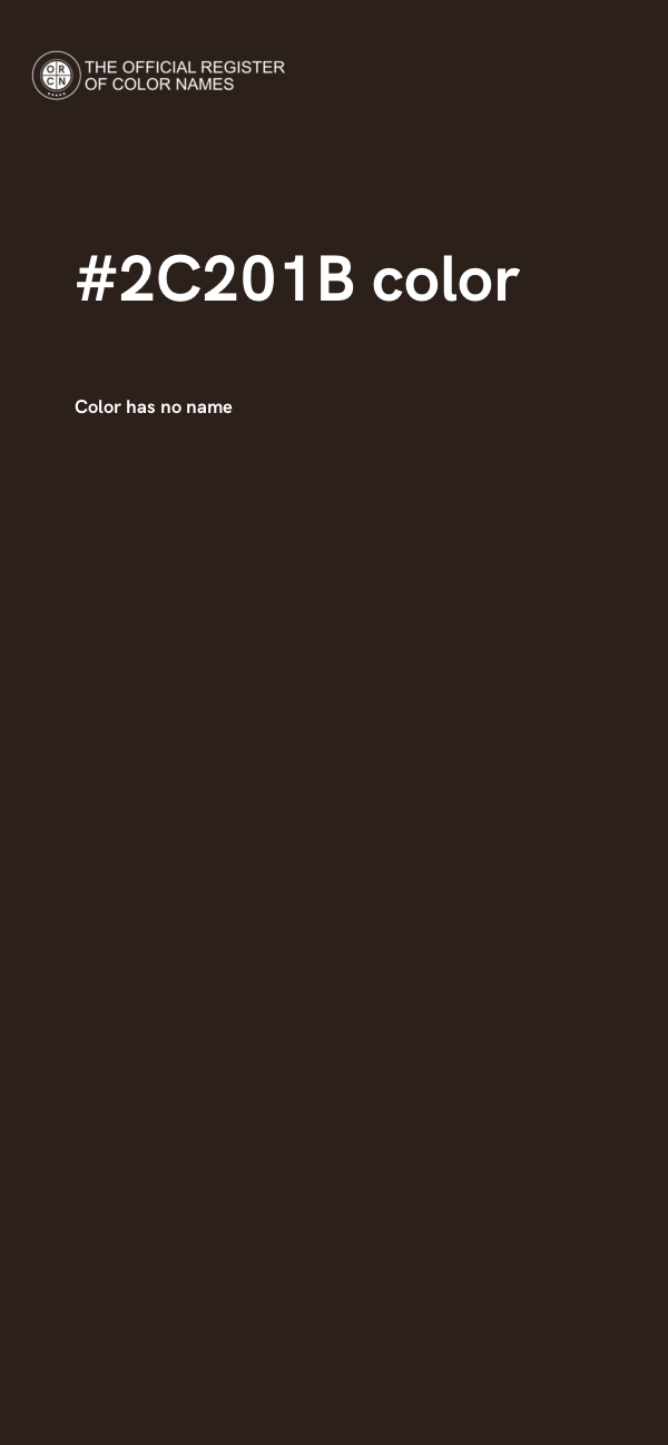 #2C201B color image