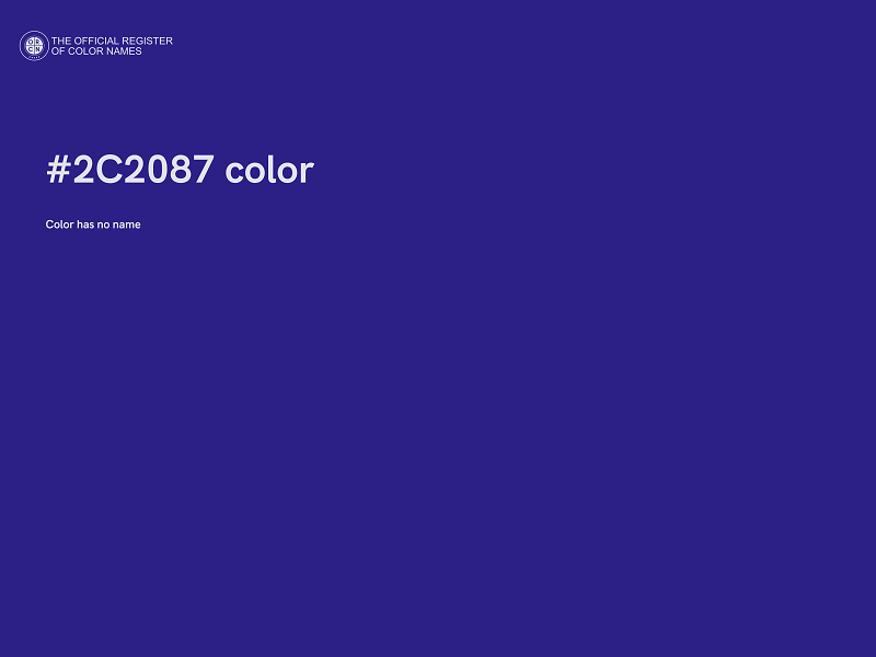 #2C2087 color image